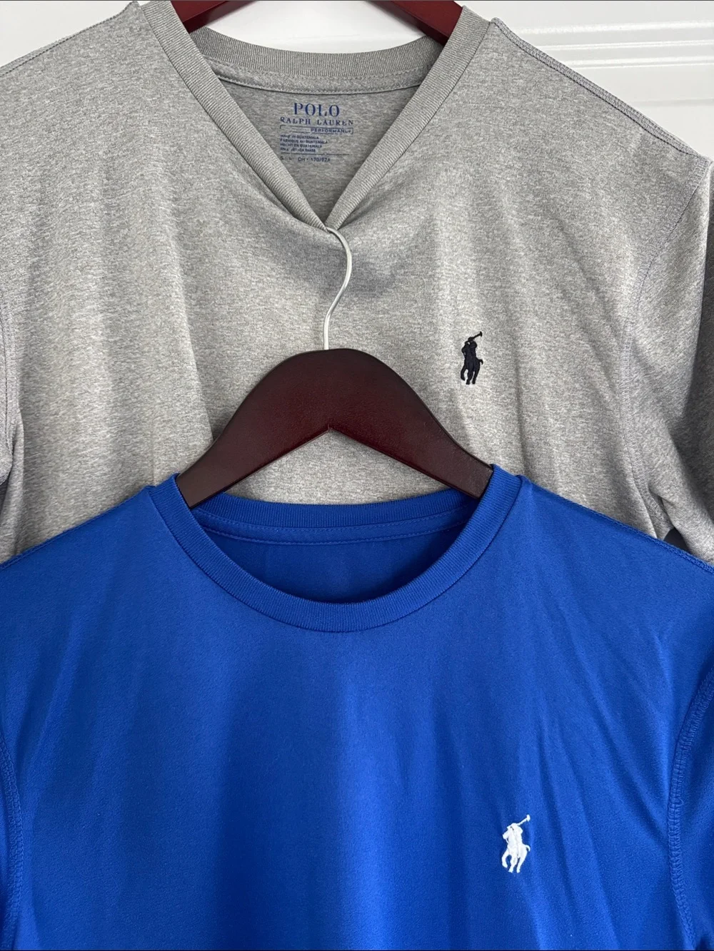 NWOT Men’s Polo Ralph Lauren Sweat Wicking Short Sleeve Shirt Blue & Grey Set